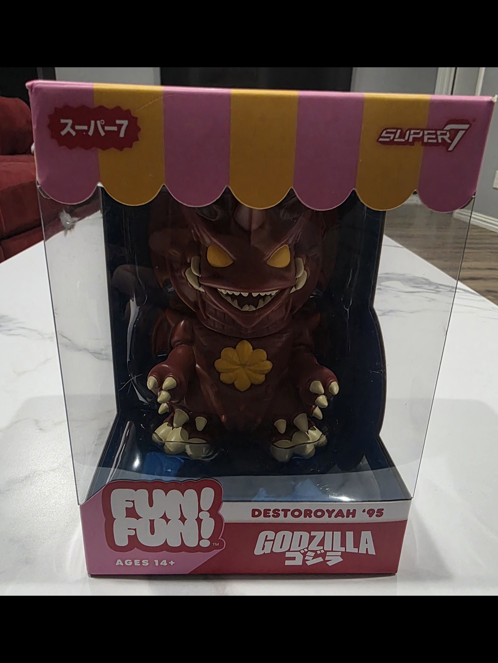 fun 2 fun Destroyoyah '95 Figure in Deep Red with Yellow Accents